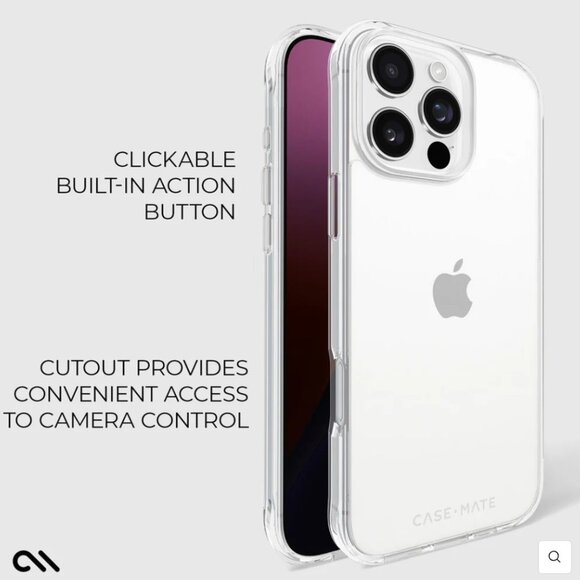 Case-Mate Iphone 16 Pro Max Tough Clear Phone Case - Picture 5 of 7